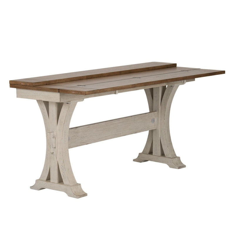 Antique White Flip-Lid Sofa Table
