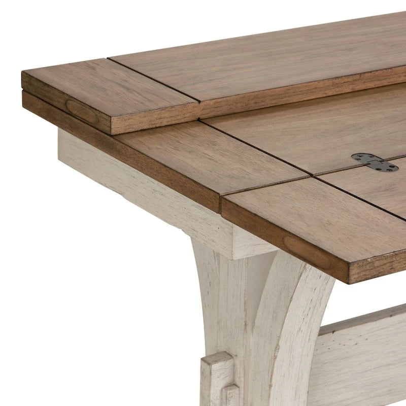 Antique White Flip-Lid Sofa Table