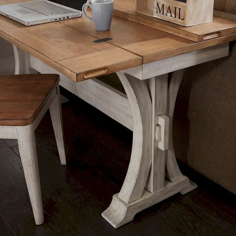 Antique White Flip-Lid Sofa Table