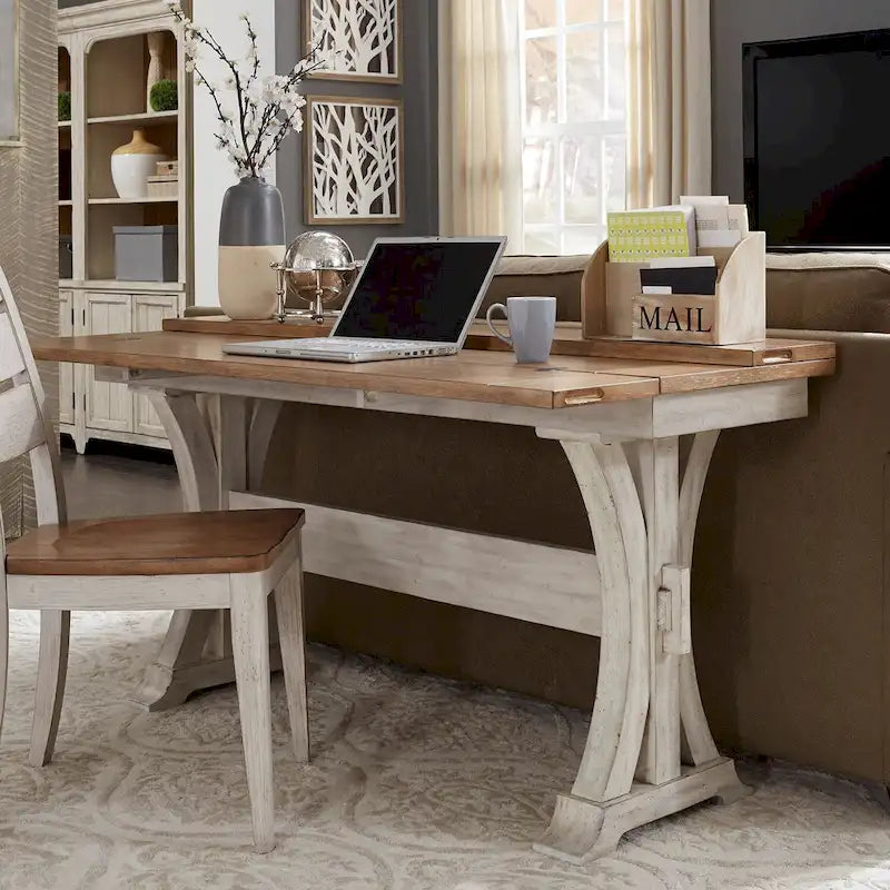 Antique White Flip-Lid Sofa Table