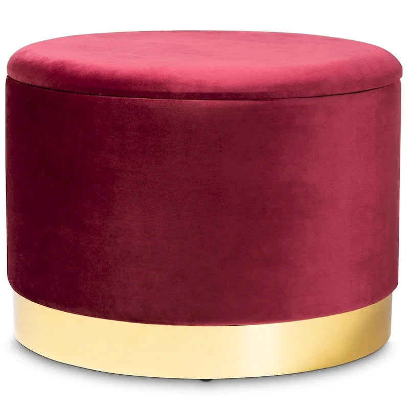 Glam Velvet Storage Ottoman