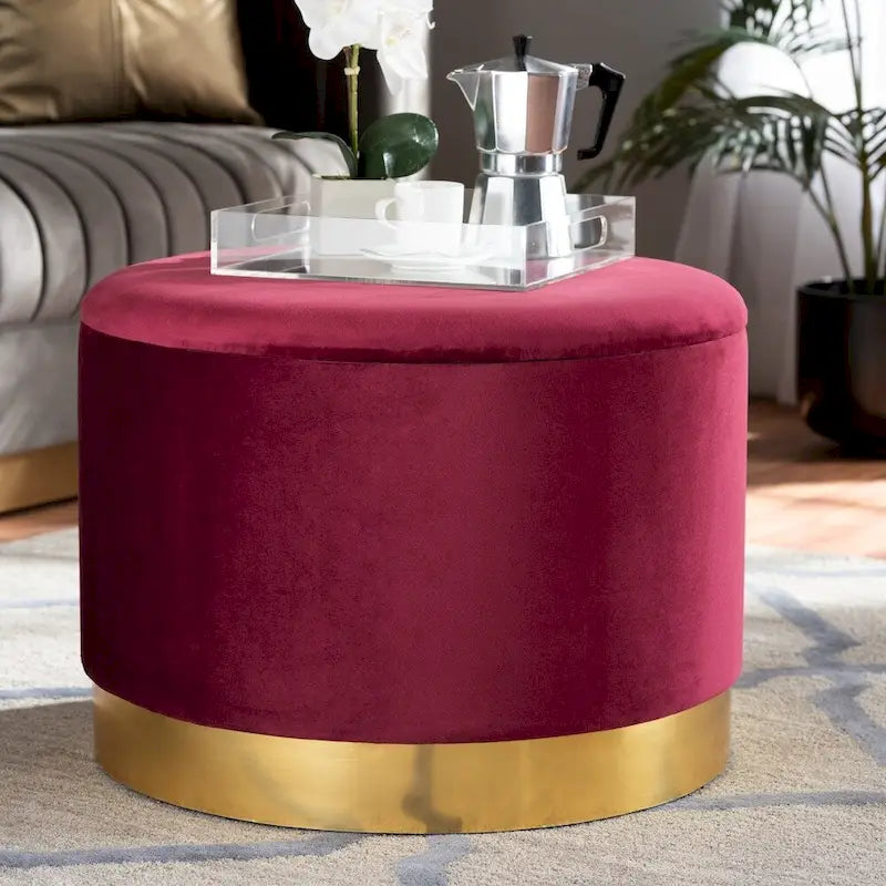Glam Velvet Storage Ottoman