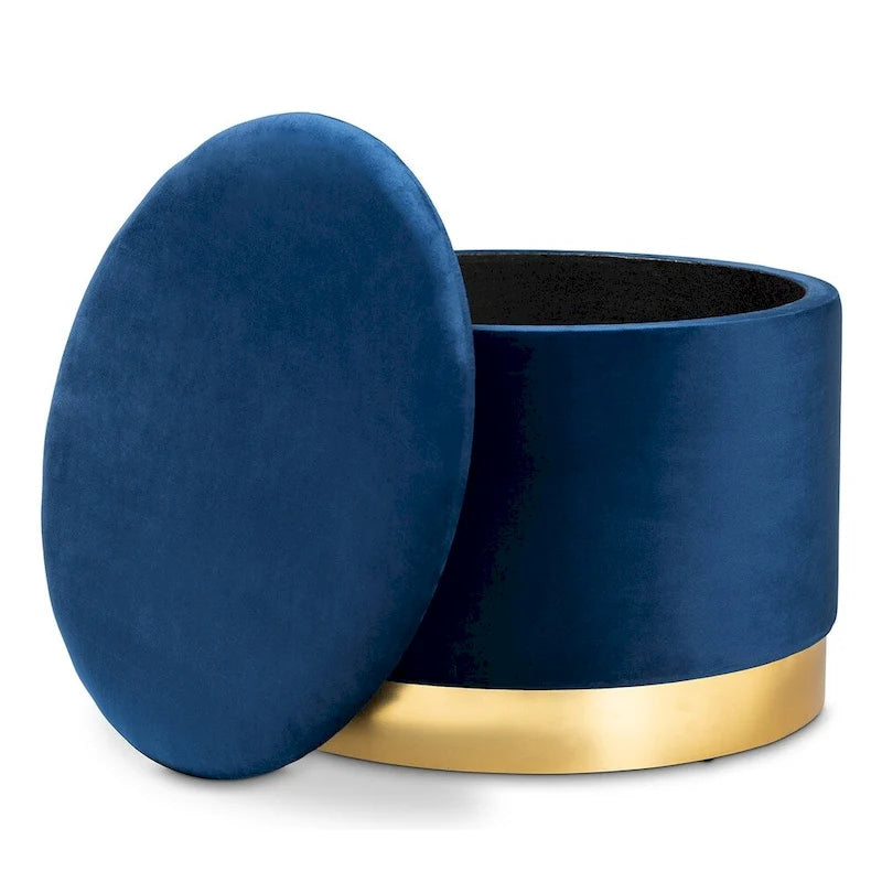Glam Velvet Storage Ottoman