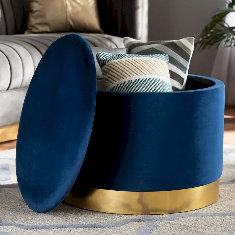 Glam Velvet Storage Ottoman