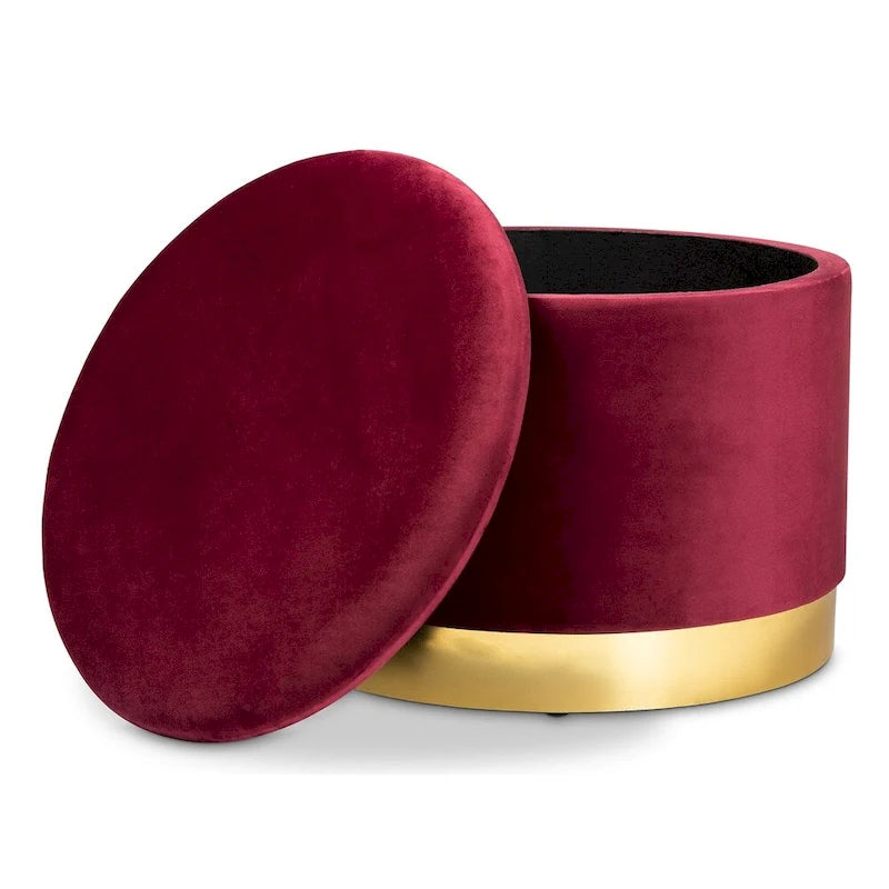 Glam Velvet Storage Ottoman