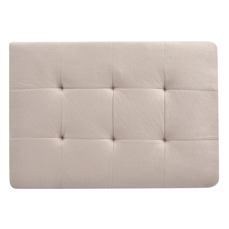 Microsuede Tufted Ottoman