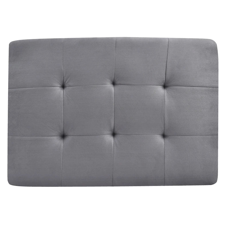 Microsuede Tufted Ottoman