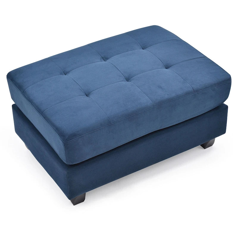 Microsuede Tufted Ottoman