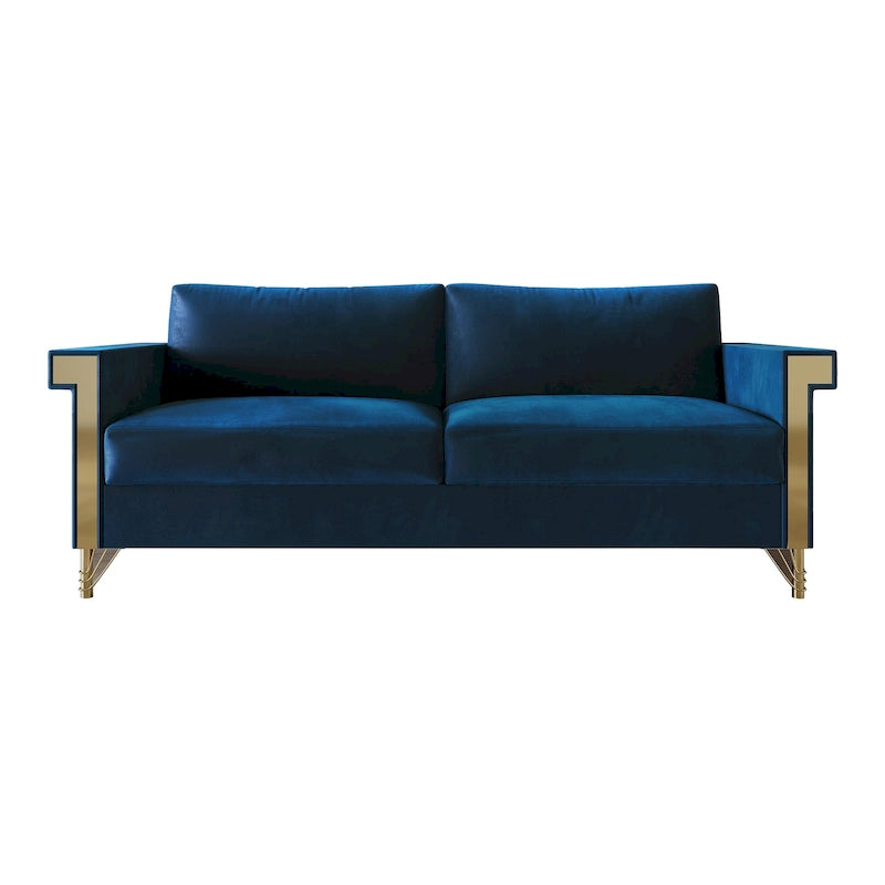 Luxurious Velvet Upholstered Sofa