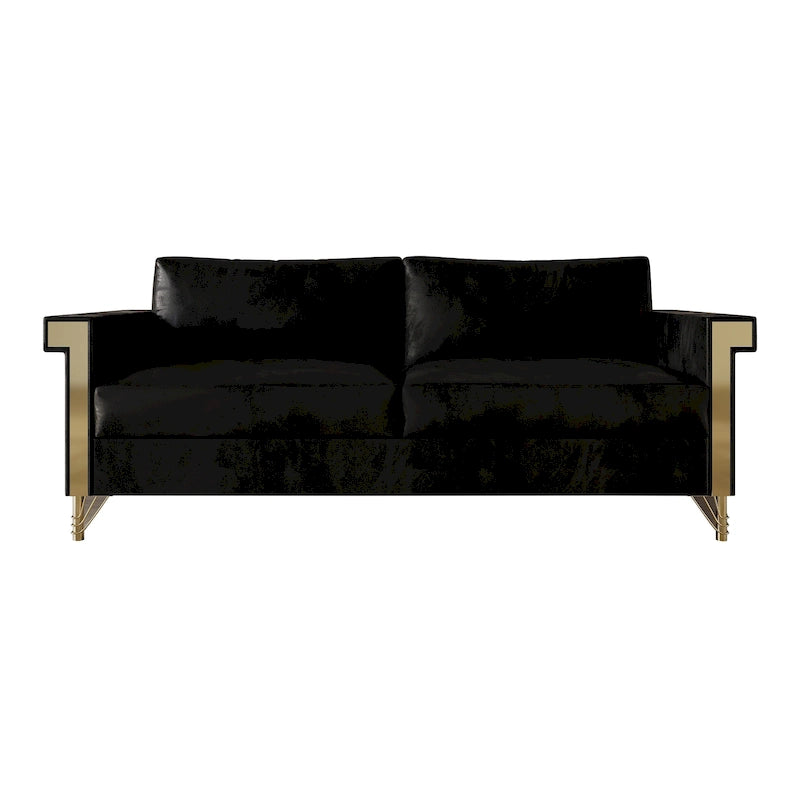 Luxurious Velvet Upholstered Sofa