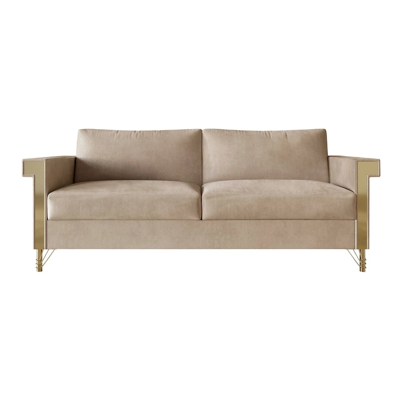 Luxurious Velvet Upholstered Sofa
