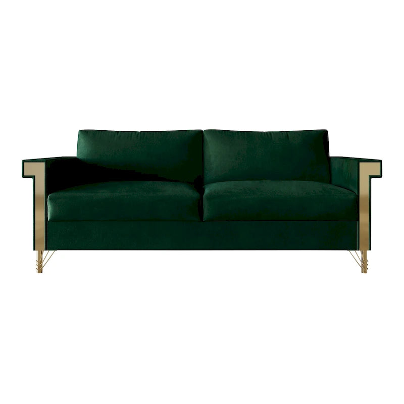 Luxurious Velvet Upholstered Sofa