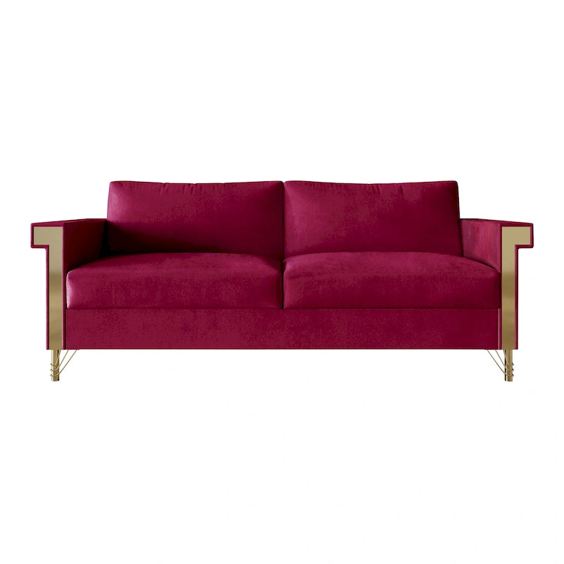 Luxurious Velvet Upholstered Sofa