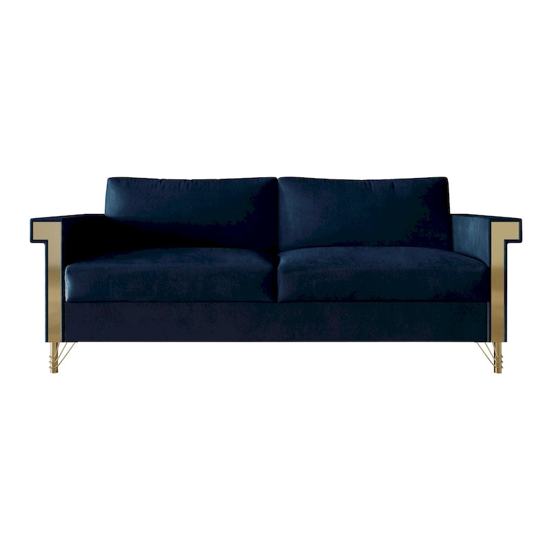 Luxurious Velvet Upholstered Sofa