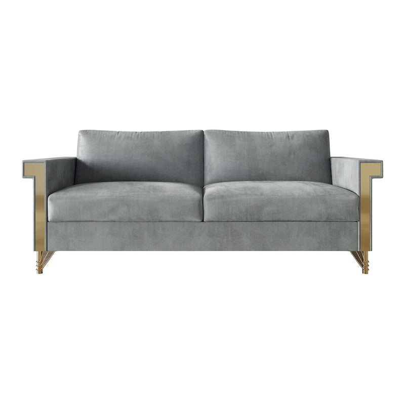 Luxurious Velvet Upholstered Sofa