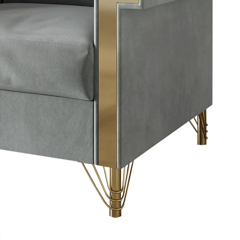 Luxurious Velvet Upholstered Sofa