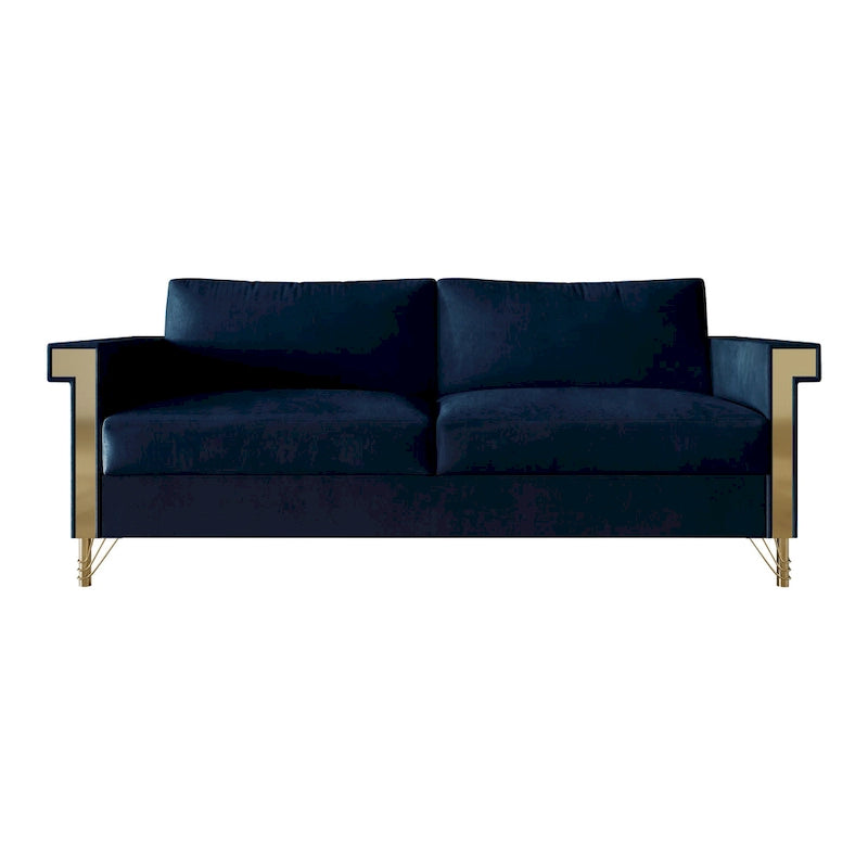Luxurious Velvet Upholstered Sofa