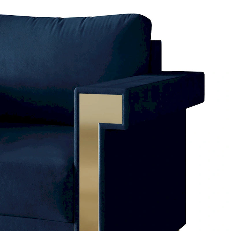 Luxurious Velvet Upholstered Sofa