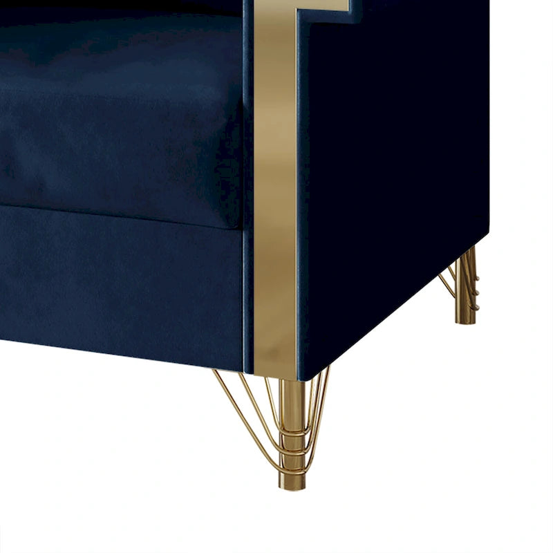 Luxurious Velvet Upholstered Sofa