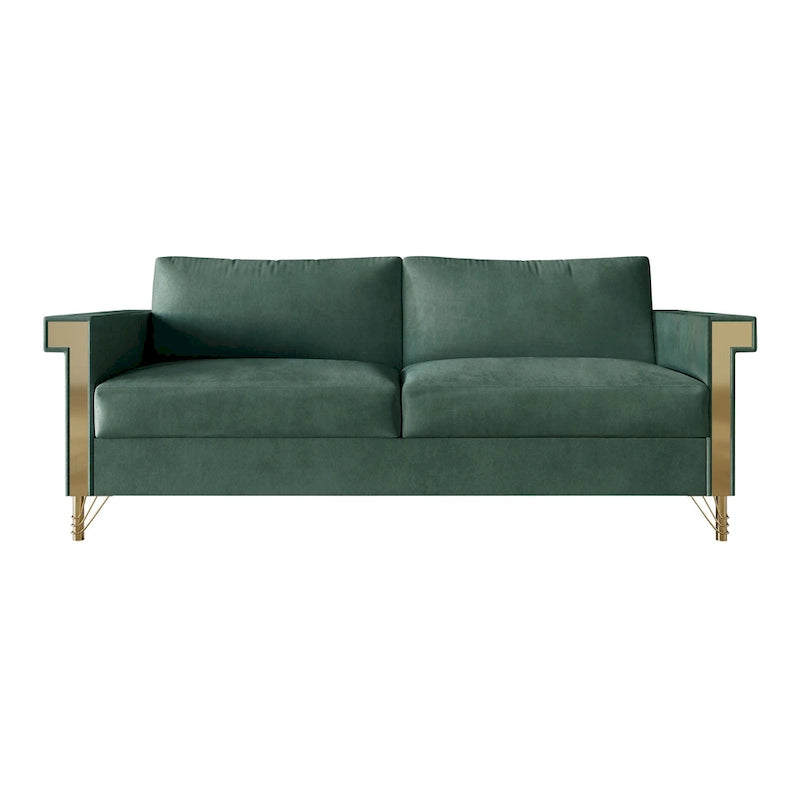 Luxurious Velvet Upholstered Sofa