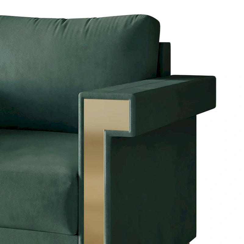 Luxurious Velvet Upholstered Sofa