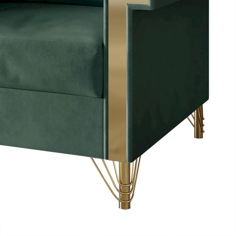 Luxurious Velvet Upholstered Sofa