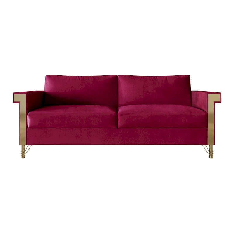 Luxurious Velvet Upholstered Sofa
