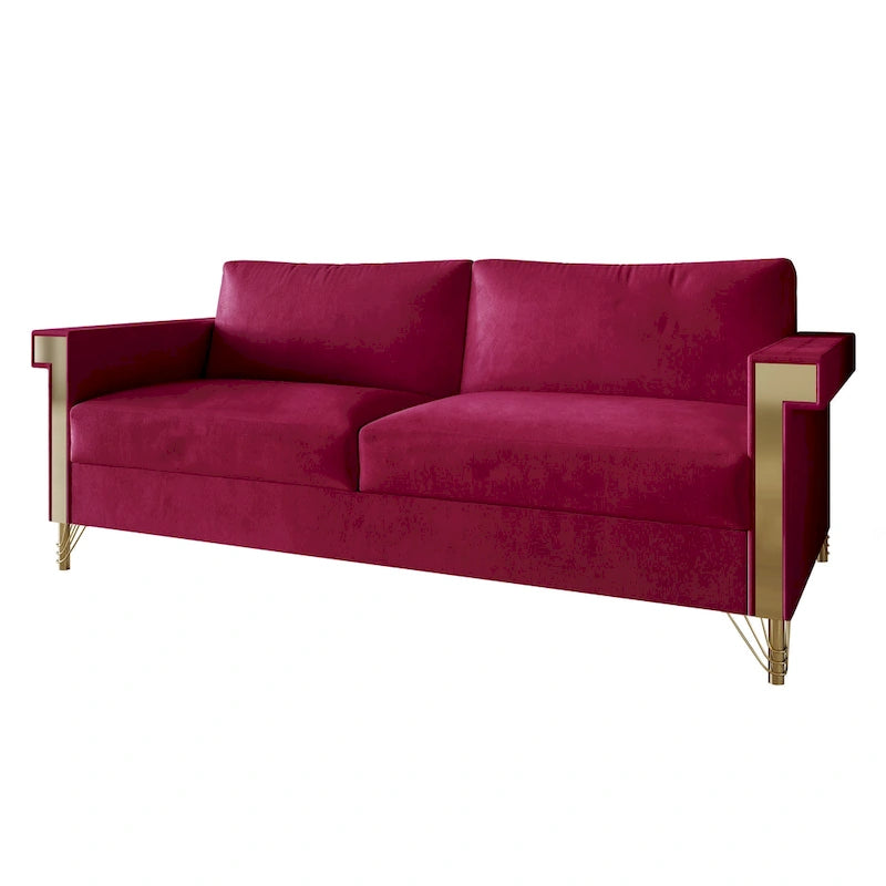 Luxurious Velvet Upholstered Sofa