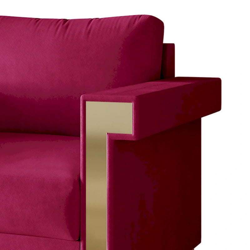 Luxurious Velvet Upholstered Sofa