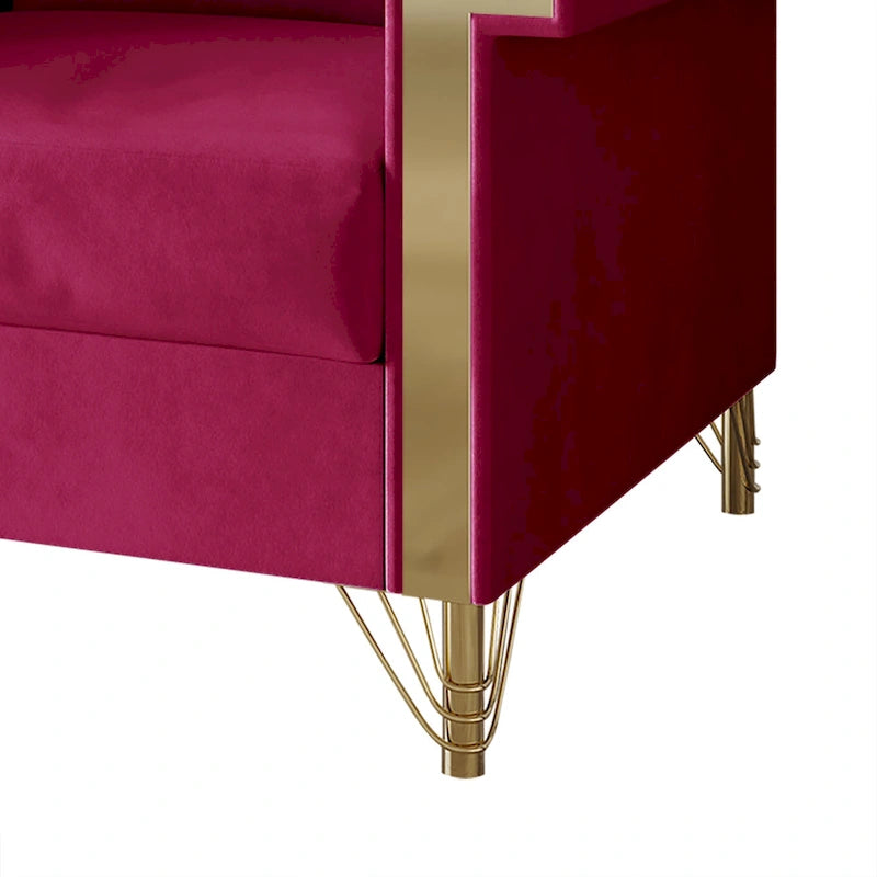 Luxurious Velvet Upholstered Sofa