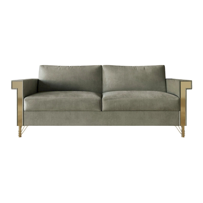 Luxurious Velvet Upholstered Sofa