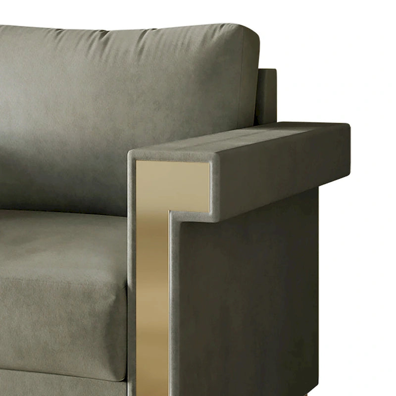 Luxurious Velvet Upholstered Sofa