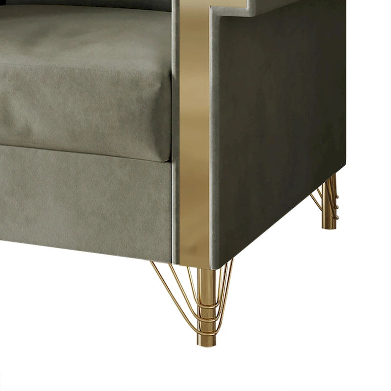 Luxurious Velvet Upholstered Sofa