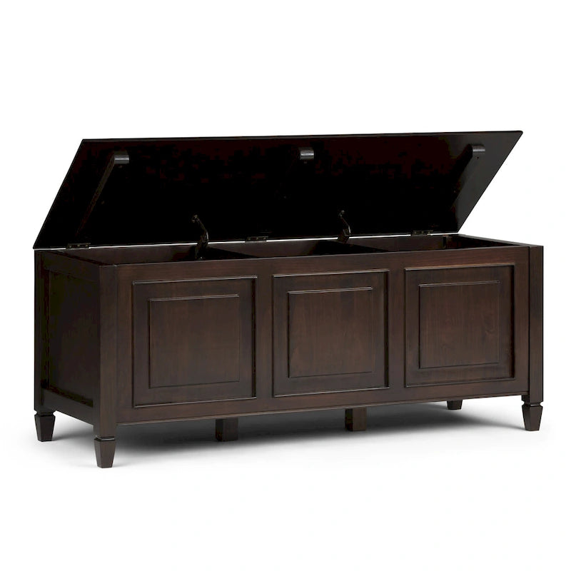 51-Inch Solid Wood Storage Bench Trunk