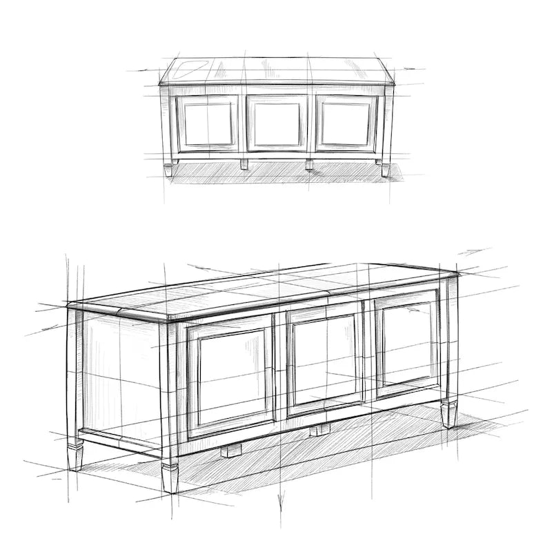 51-Inch Solid Wood Storage Bench Trunk