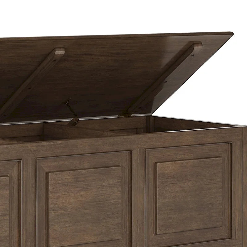 51-Inch Solid Wood Storage Bench Trunk