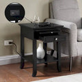 1-Drawer End Table with Charging Station and Pull-Out Shelf