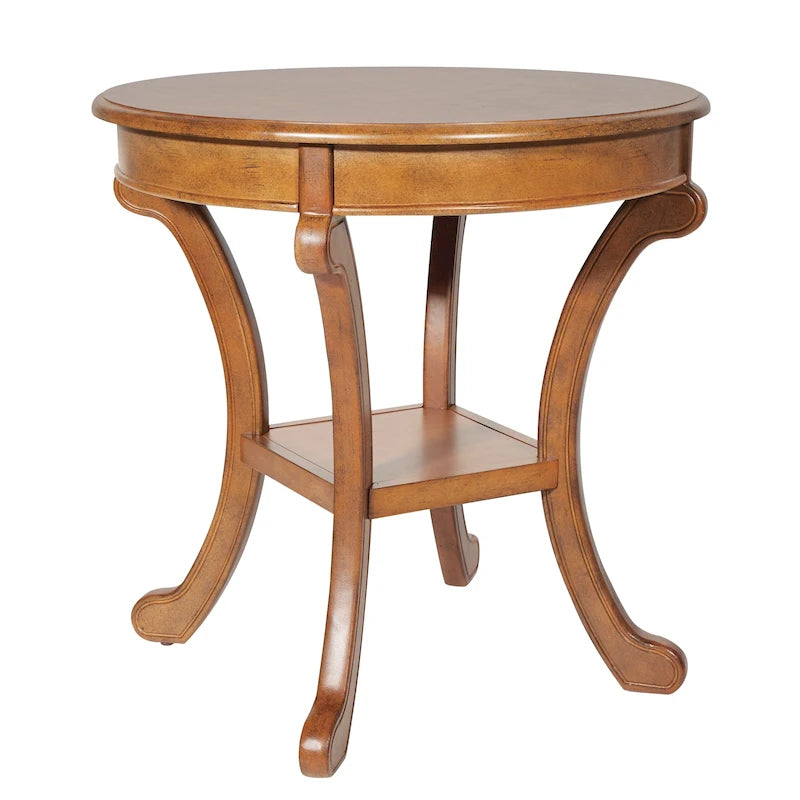 Hand-Painted Transitional Accent Table