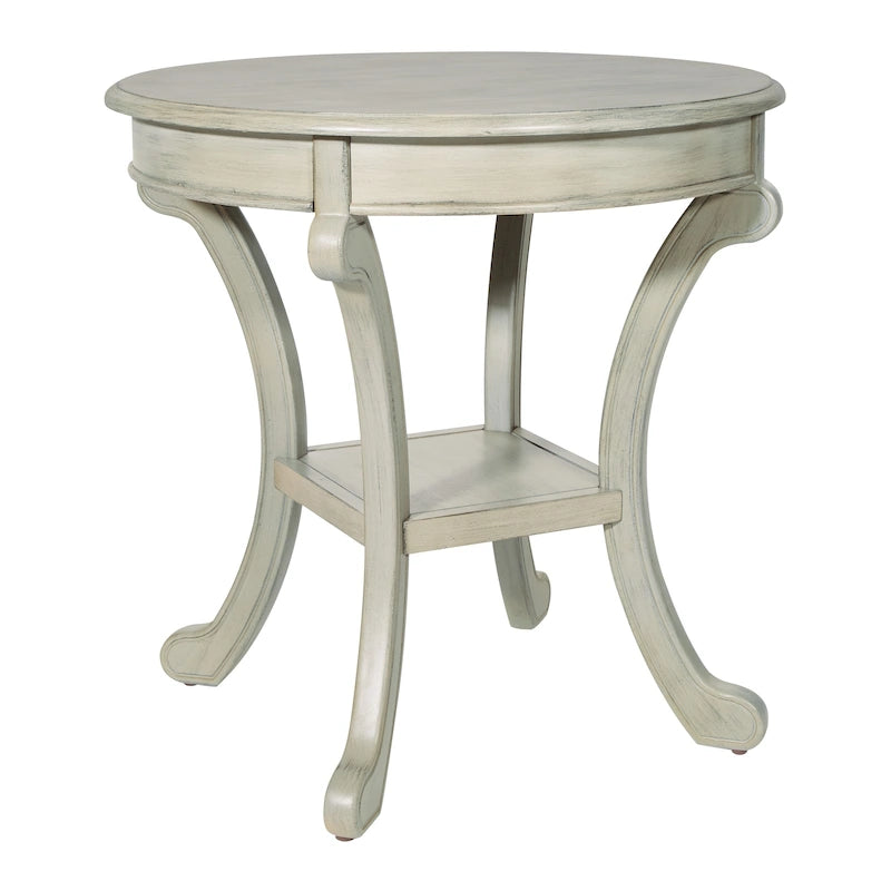 Hand-Painted Transitional Accent Table