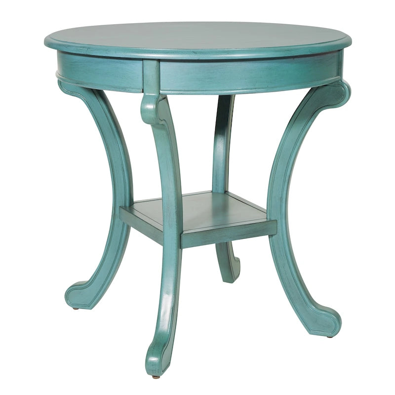 Hand-Painted Transitional Accent Table