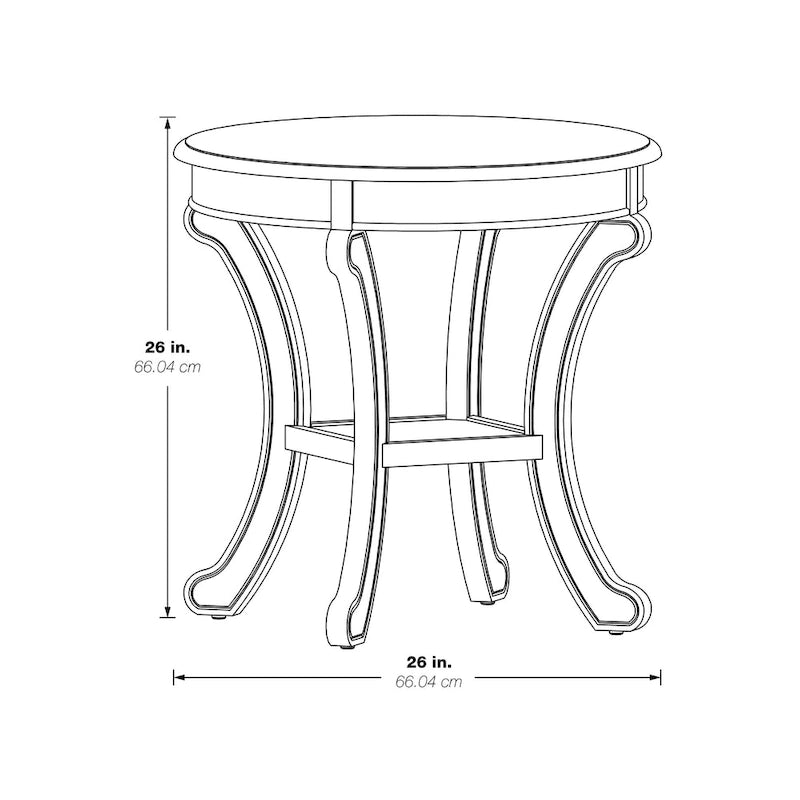 Hand-Painted Transitional Accent Table