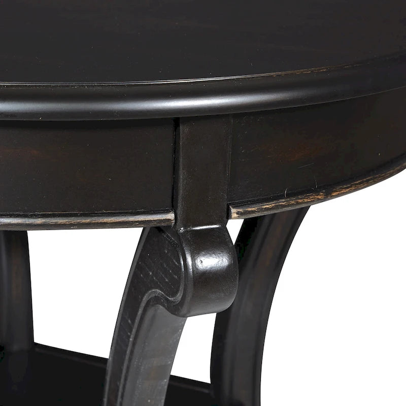 Hand-Painted Transitional Accent Table