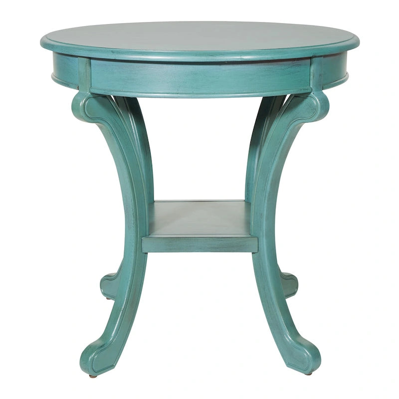 Hand-Painted Transitional Accent Table