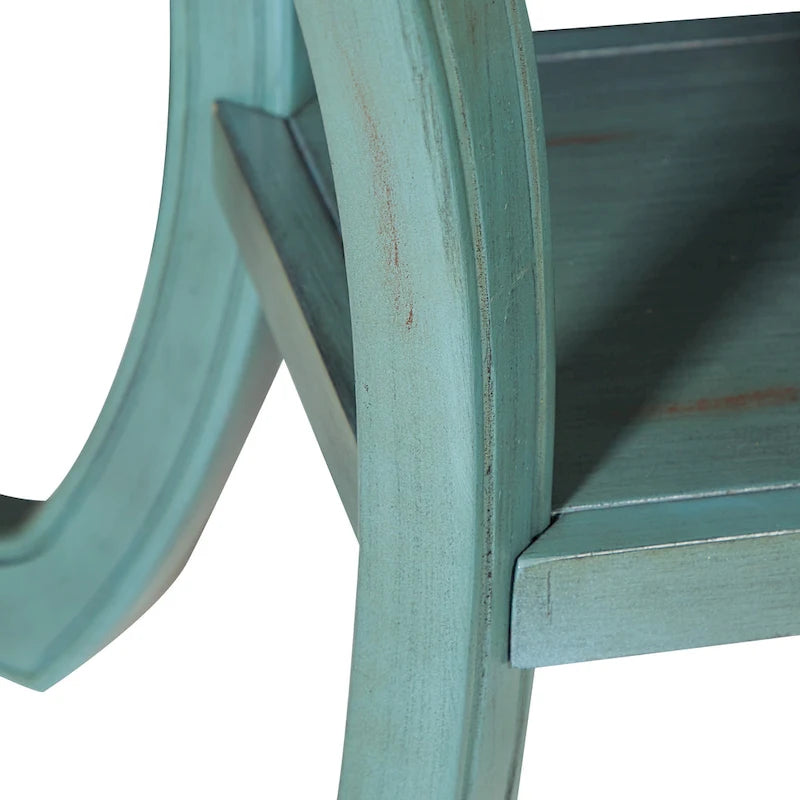 Hand-Painted Transitional Accent Table