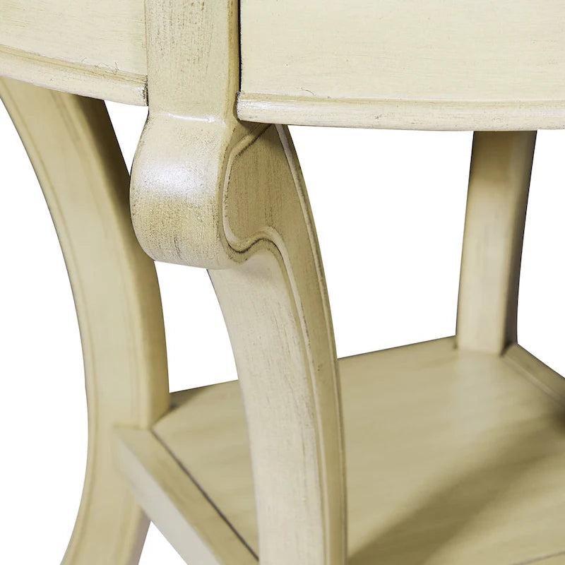 Hand-Painted Transitional Accent Table