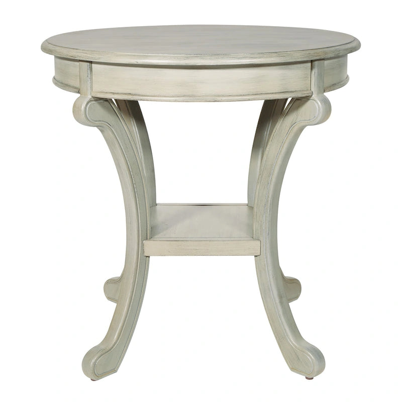 Hand-Painted Transitional Accent Table