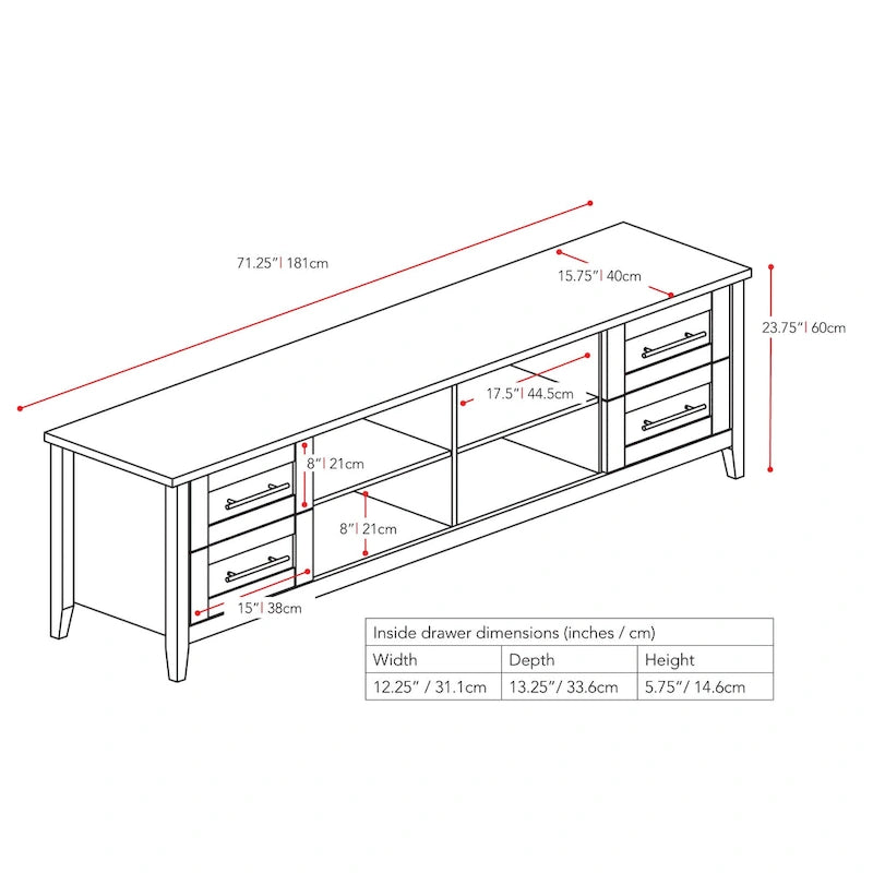 Extra-Wide TV Stand for TVs up to 85 Inches
