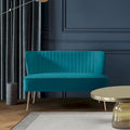 46-Inch Armless Velvet Loveseat