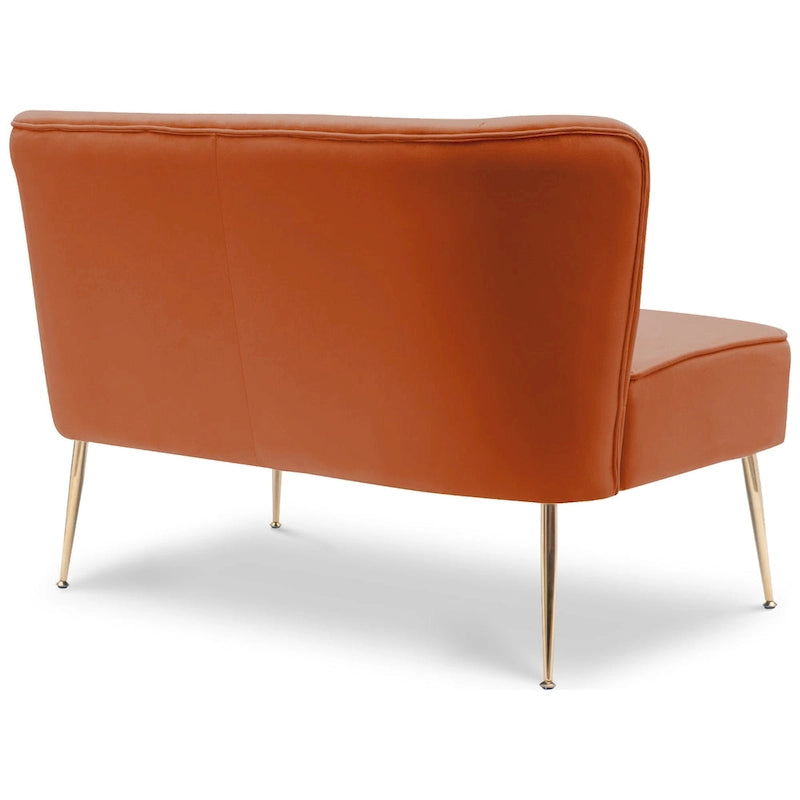 46-Inch Armless Velvet Loveseat