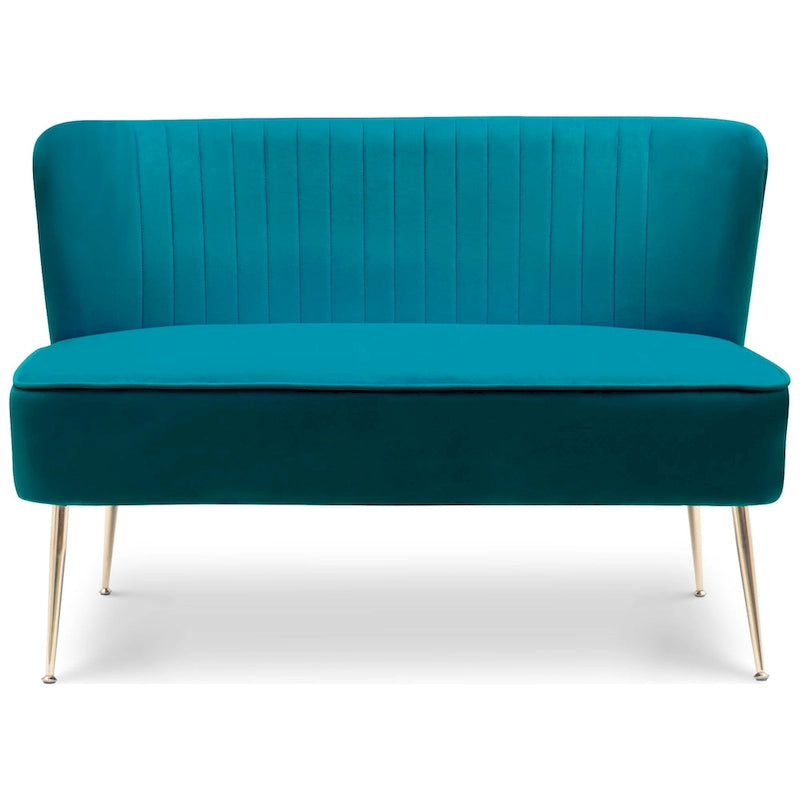 46-Inch Armless Velvet Loveseat